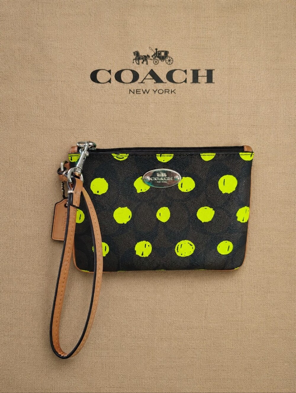Coach Neon Dot Wristlet